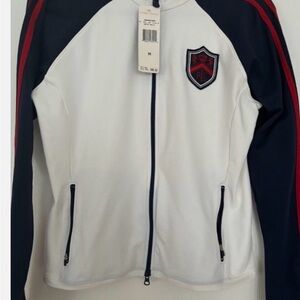 Ralph Lauren vintage White and Navy Bomber Jacket.Medium. New with tags